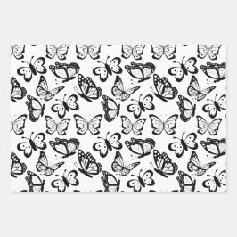 Hoja De Papel De Regalo Hermoso patrón mariposa