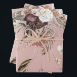 Hoja De Papel De Regalo Hermoso regalo de diseño floral Rubor moderno<br><div class="desc">Un diseño de patrones florales hermosamente modernos en un fondo rosa rubor creará una celebración excepcional para regalar regalos. Ideal para bodas,  duchas de novias,  cumpleaños y más.</div>