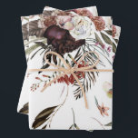 Hoja De Papel De Regalo Hermoso regalo de patrón floral moderno<br><div class="desc">Un diseño de patrones florales hermosamente moderno creará una celebración excepcional para regalar regalos. Ideal para bodas,  duchas de novias,  cumpleaños y más.</div>