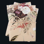 Hoja De Papel De Regalo Hermoso regalo estilo floral beige moderno<br><div class="desc">Un diseño de patrones florales hermosamente modernos en un fondo de color beige creará una excelente celebración de regalos. Ideal para bodas,  duchas de novias,  cumpleaños y más.</div>