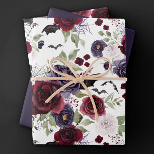 Hoja De Papel De Regalo Hermoso y espeluznante   Rosas góticos oscuros con