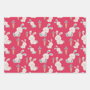 Hoja De Papel De Regalo Hermosos conejitos de Pascua