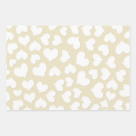 HOJA DE PAPEL DE REGALO HERMOSOS CORAZONES