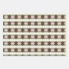 Hoja De Papel De Regalo Hermosos Navidades de Poinsettia
