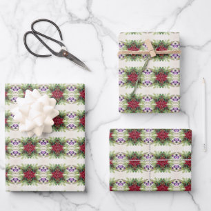 Hoja De Papel De Regalo Hermosos Navidades de Poinsettia