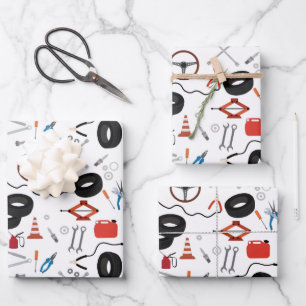 Hoja De Papel De Regalo Herramientas mecánicas para automóviles