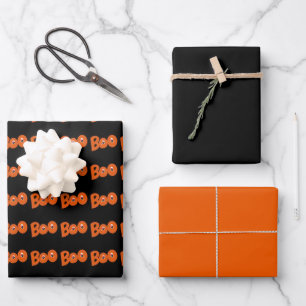 Hoja De Papel De Regalo Hey Boo Te Asusté También A La Tipografía Dibujand