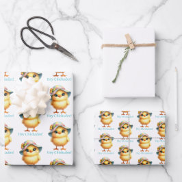Hoja De Papel De Regalo ¡Hey Chickadee! - Chica de Pascua
