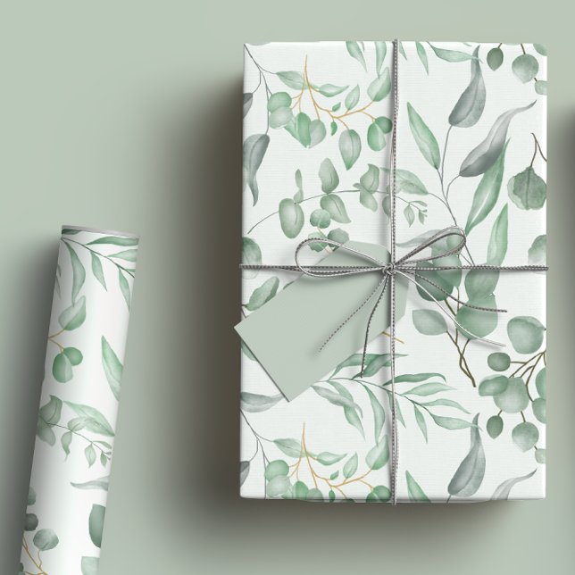 Hoja De Papel De Regalo Hidratación del Eucalipto Verde del Salto Botánico (Subido por el creador)