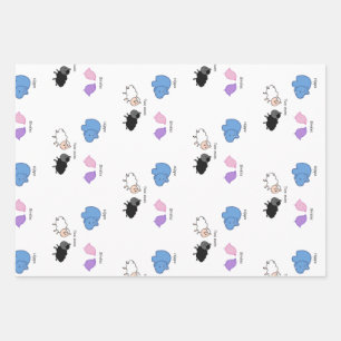 Hoja De Papel De Regalo Hippo Birdies Two Ewes