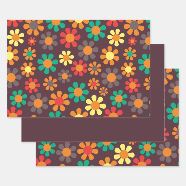 Hoja De Papel De Regalo Hippy Flower Daisy (Set)