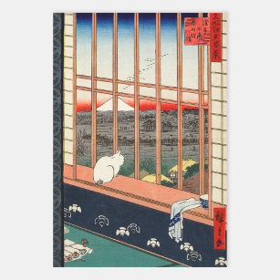 Hoja De Papel De Regalo Hiroshige Utagawa - Campos de arroz de Asakusa