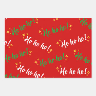 Hoja De Papel De Regalo Ho Ho Ho ho Amarillo rojo verde