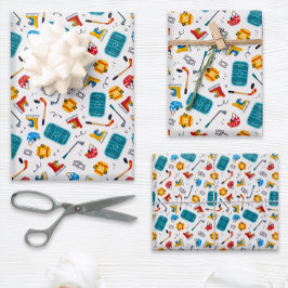 Hoja De Papel De Regalo Hockey sobre hielo Sport Lover