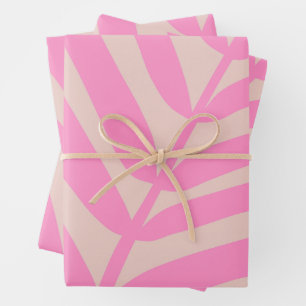 Hoja De Papel De Regalo Hoja rosa de la palma