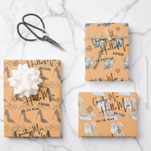 Hoja De Papel De Regalo Hola, señorita Bridal Shower