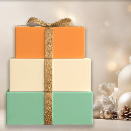 Hoja De Papel De Regalo Holiday Retro Solids