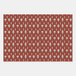 Hoja De Papel De Regalo Holiday Wreath and Ornament Gift wrap sheets