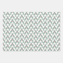 Hoja De Papel De Regalo Holly Greenery Patterns Christmas Gifts