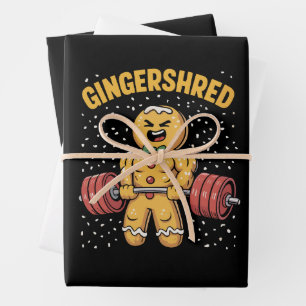 Hoja De Papel De Regalo Hombre de jengibre divertido Gingershred gimnasio