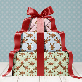 Hoja De Papel De Regalo Hombre de Jengibre Galleta de Navidad