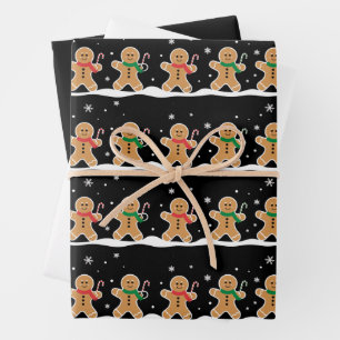Hoja De Papel De Regalo Hombre de Jengibre Lindo Panadero de Vacaciones de