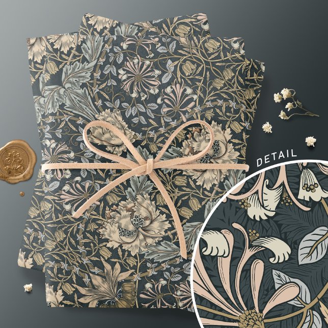 Hoja De Papel De Regalo Honeysuckle Delight William Morris Larkspur (Subido por el creador)