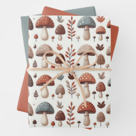 Hoja De Papel De Regalo Hongos Marchando