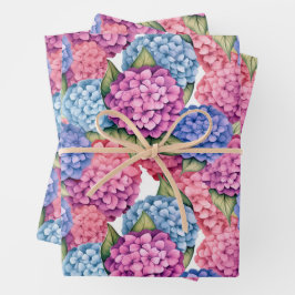 Hoja De Papel De Regalo Hortensia Floral