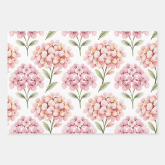 Hoja De Papel De Regalo Hortensia sonrojada