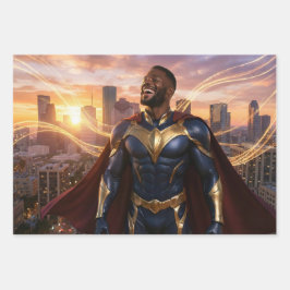 HOJA DE PAPEL DE REGALO HOUSTON - SUPERHERO