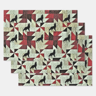 Hoja De Papel De Regalo Howling Wolf Quilt