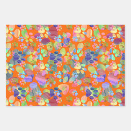 Hoja De Papel De Regalo Huellas por todas partes