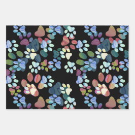 Hoja De Papel De Regalo Huellas por todas partes