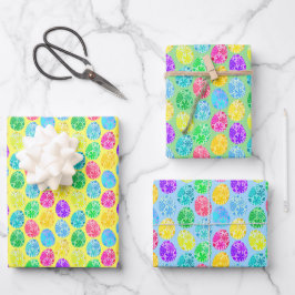 Hoja De Papel De Regalo Huevos de Pascua alegres