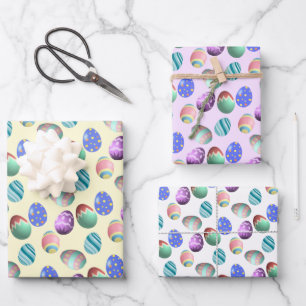 Hoja De Papel De Regalo Huevos de Pascua, Huevos colorantes, primavera, Fi
