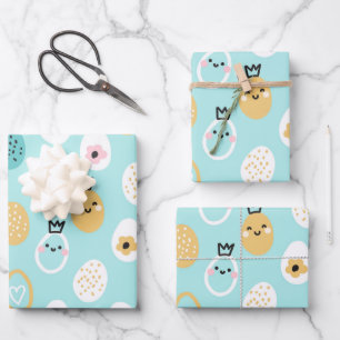 Hoja De Papel De Regalo Huevos de Pascua Lindos Patrón Huevos de Pascua Ka