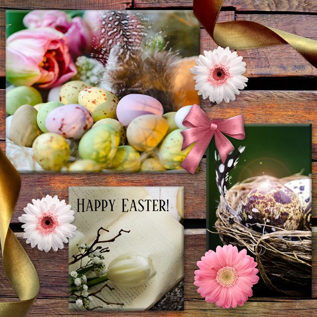 Hoja De Papel De Regalo Huevos felices de Pascua (Easter wrapping paper sheets featuring an original variety of images with eggs and festive feathers)