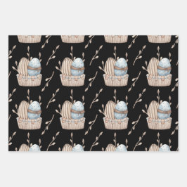 HOJA DE PAPEL DE REGALO HUEVOS PASTEL PINK & BLUE EASTER