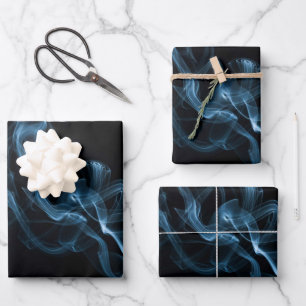 Hoja De Papel De Regalo Humo Azul