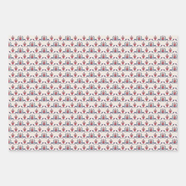 Hoja De Papel De Regalo Hungarian Folk Floral Pattern (Anverso 2)