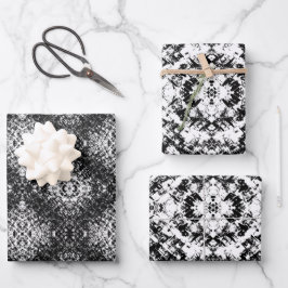 Hoja De Papel De Regalo Hypnotic Abstract Black And White Modern Art