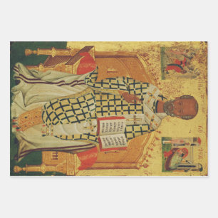 Hoja De Papel De Regalo Icono ortodoxo bizantino de San Nicolás de Mira