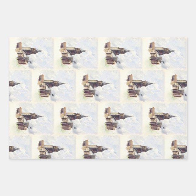 Hoja De Papel De Regalo Iglesia de Saint Germain des Pres París (Anverso)