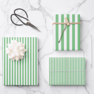 Hoja De Papel De Regalo Iguana Rayas Verdes y Blancas
