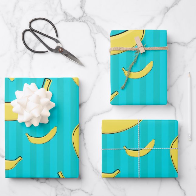Hoja De Papel De Regalo Ilustracion bananero (Anverso)