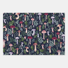 Hoja De Papel De Regalo Ilustracion de hongos acuáticos