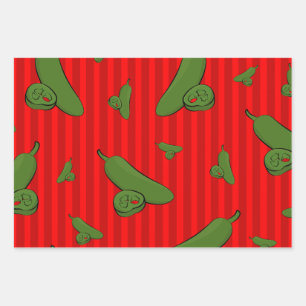Hoja De Papel De Regalo Ilustración de jalapeño