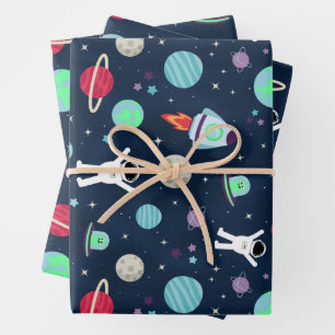 Hoja De Papel De Regalo Ilustracion de patrón de espacio
