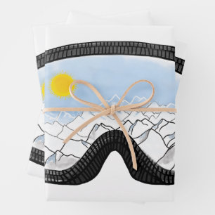 Hoja De Papel De Regalo Ilustracion Ski Goggles Mountain View